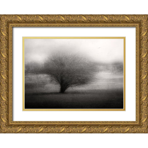 On The Meadow Gold Ornate Wood Framed Art Print with Double Matting by Holmstrom, Katarina