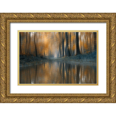 The Woods Gold Ornate Wood Framed Art Print with Double Matting by Z, Bingo