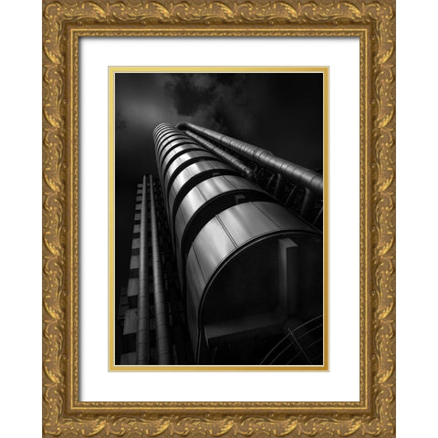 Steel And Light Gold Ornate Wood Framed Art Print with Double Matting by Skinlo, Arne