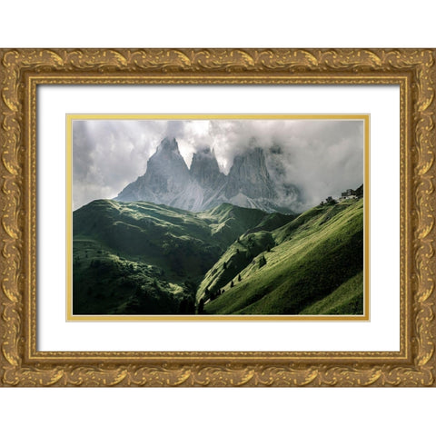 The Light Of The Moment Gold Ornate Wood Framed Art Print with Double Matting by Loucaides, Valentinos