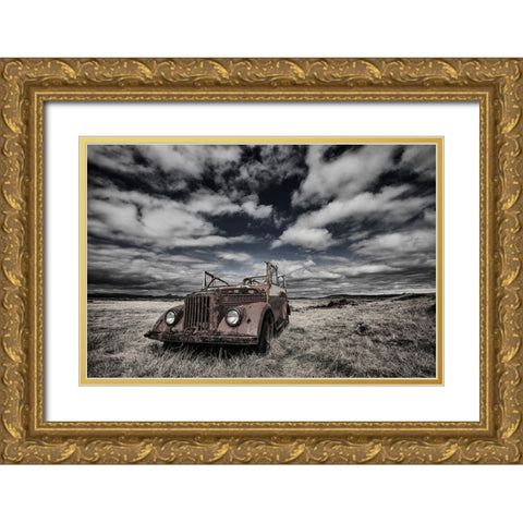 The Eyes Gold Ornate Wood Framed Art Print with Double Matting by Ingibergsson, Bragi