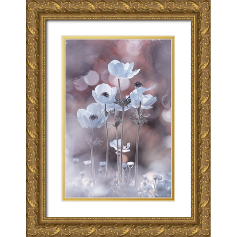 All The Flowers Of All The Tomorrows Are In The Seeds Of Today Gold Ornate Wood Framed Art Print with Double Matting by BRAVIN, Fabien
