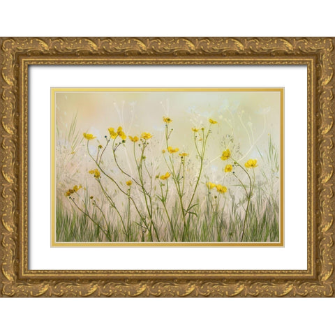 Good Morning! Gold Ornate Wood Framed Art Print with Double Matting by Talen, Nel