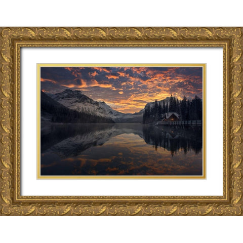 Emerald  Lake-Canada Gold Ornate Wood Framed Art Print with Double Matting by Martin Castan, David