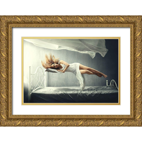 Sleeping Beauty Gold Ornate Wood Framed Art Print with Double Matting by Kisworo, Sebastian