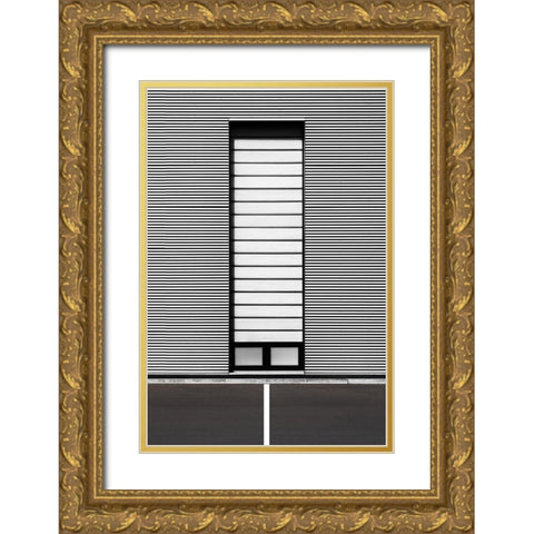 Horizontal Lines Gold Ornate Wood Framed Art Print with Double Matting by Endermann, Rolf
