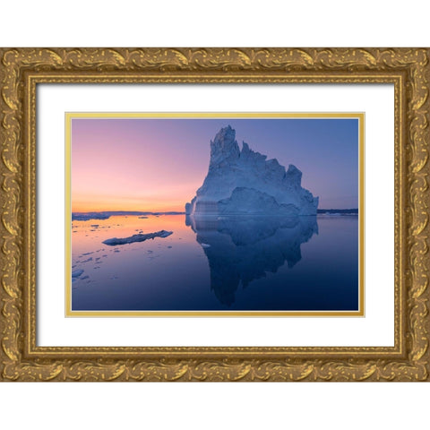 Disko Bay I Gold Ornate Wood Framed Art Print with Double Matting by Noriega, Juanra