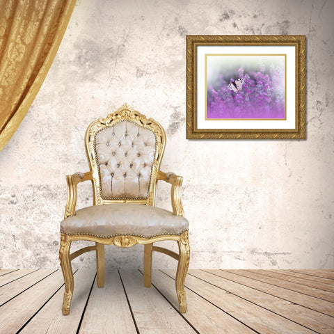 Queen Of Flowers..II Gold Ornate Wood Framed Art Print with Double Matting by Nan, Juliana