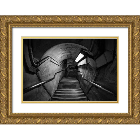 Down The Rabbit Hole Gold Ornate Wood Framed Art Print with Double Matting by Rodgers, Ursula
