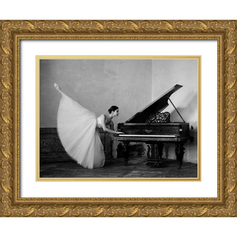 I Will Dance For You Gold Ornate Wood Framed Art Print with Double Matting by Kapsha, Eduards