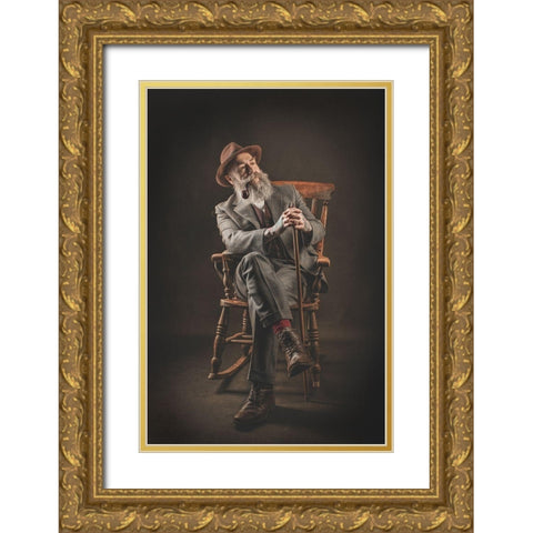 An English Gentleman Gold Ornate Wood Framed Art Print with Double Matting by Dixon, Colin
