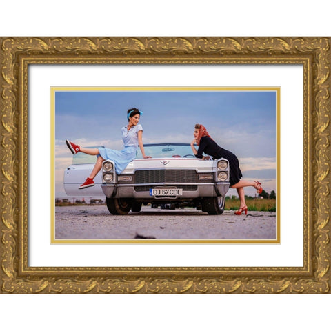 60S Gold Ornate Wood Framed Art Print with Double Matting by Negoita, Bogdan