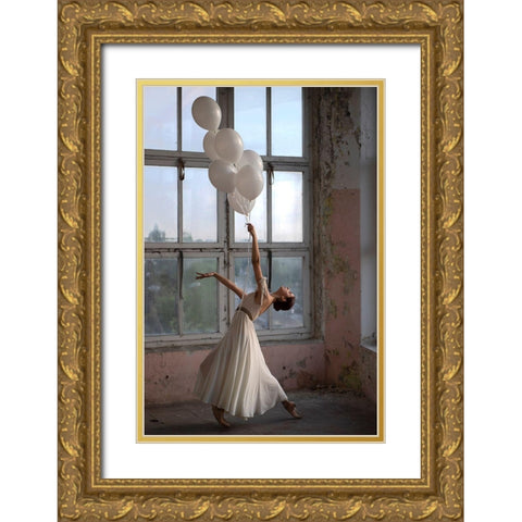 Seven Days Gold Ornate Wood Framed Art Print with Double Matting by Kapsha, Eduards