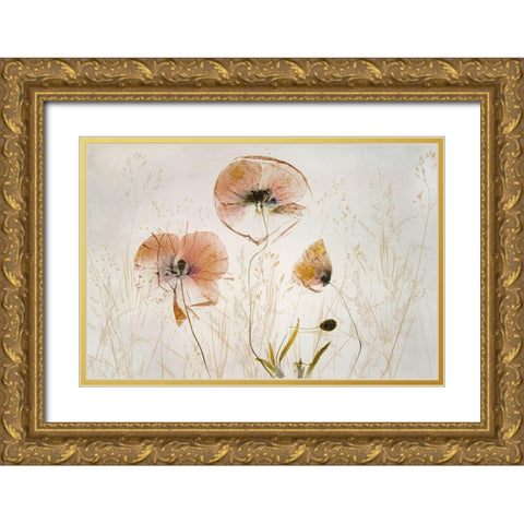Light And Soft Gold Ornate Wood Framed Art Print with Double Matting by Talen, Nel
