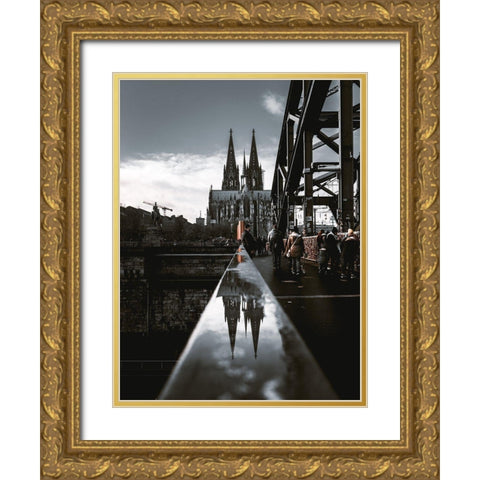 The Cologne Cathedral Gold Ornate Wood Framed Art Print with Double Matting by Coniglio, Massimiliano
