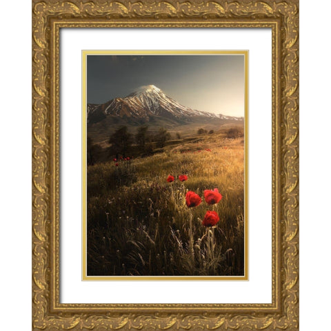 Life Is Beautiful Gold Ornate Wood Framed Art Print with Double Matting by Behzad, Majid