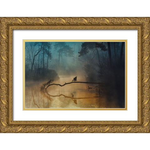 Blue Hour Gold Ornate Wood Framed Art Print with Double Matting by Van Dongen, Anton