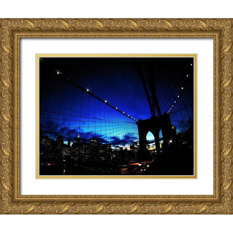 Brooklyn colours Gold Ornate Wood Framed Art Print with Double Matting by Pellegrini, Fulvio