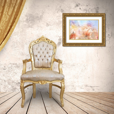 Ethereal Flowers Gold Ornate Wood Framed Art Print with Double Matting by Shumilova, Ludmila