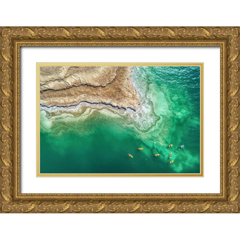 Dead Sea Exploration Gold Ornate Wood Framed Art Print with Double Matting by Meirovich, Ido