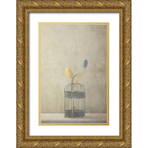 But Together... Gold Ornate Wood Framed Art Print with Double Matting by Devos, Delphine