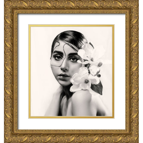 UÂ†OauÂ…UÂ‡OsuÂŒUÂ… Gold Ornate Wood Framed Art Print with Double Matting by Abbasi, Samia