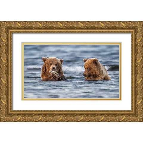 The Look Gold Ornate Wood Framed Art Print with Double Matting by And Wei, Siyu