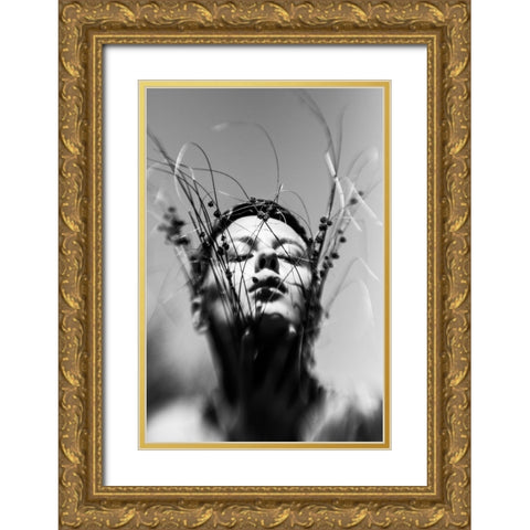 Untitled Gold Ornate Wood Framed Art Print with Double Matting by Bousca, Bogdan