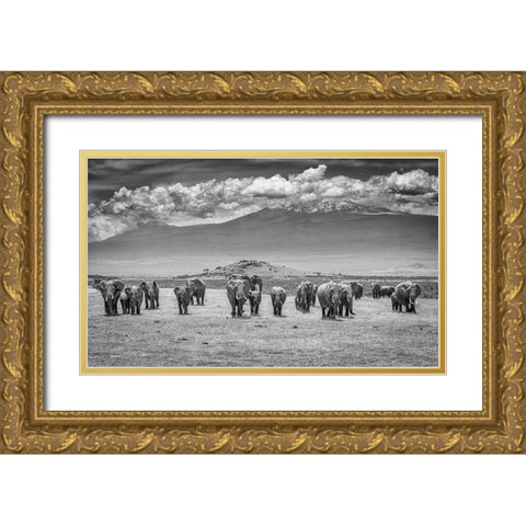 The Titans Gold Ornate Wood Framed Art Print with Double Matting by C. Sink, Jeffrey