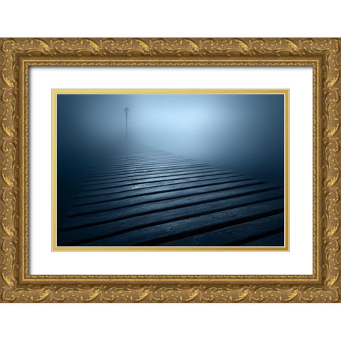 Blue Dream Gold Ornate Wood Framed Art Print with Double Matting by Rebustini, Luca