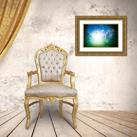 Medusa Aurelia Gold Ornate Wood Framed Art Print with Double Matting by Gabriel, Barathieu