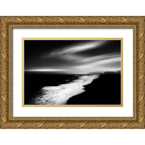 Baw Iceland Gold Ornate Wood Framed Art Print with Double Matting by Edmondyuen