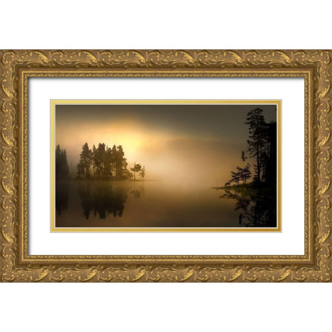 Untitled Gold Ornate Wood Framed Art Print with Double Matting by Tanev, Todor