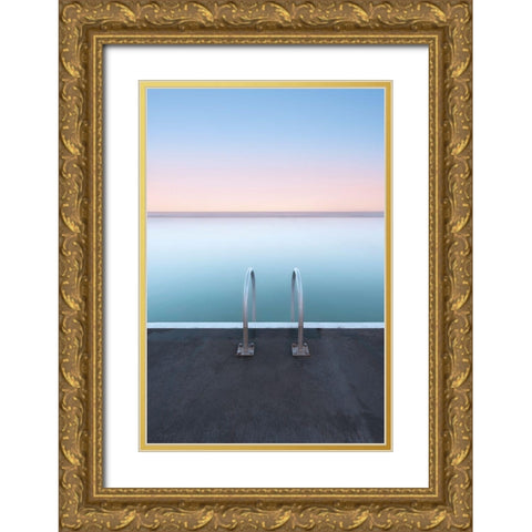 Waiting Gold Ornate Wood Framed Art Print with Double Matting by Zhu, Jingshu