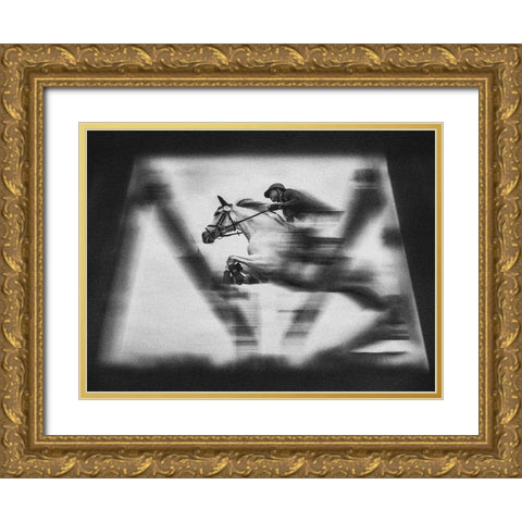 Jump Gold Ornate Wood Framed Art Print with Double Matting by Bunjamin, Antonyus