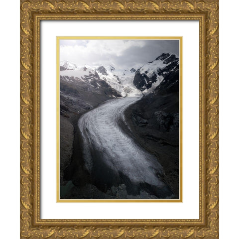 Swiss Ice Gold Ornate Wood Framed Art Print with Double Matting by Tavani, Francesco