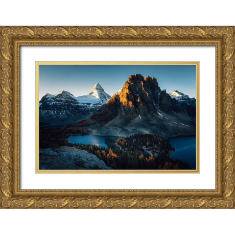 Morning Sunlight Gold Ornate Wood Framed Art Print with Double Matting by Ma, Jason