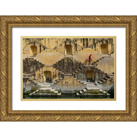 Panna Meena Ka Kund Gold Ornate Wood Framed Art Print with Double Matting by Masrie, Muslianshah