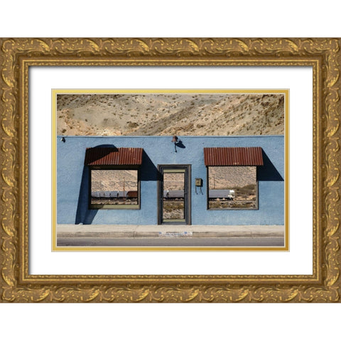 Somewhere In The Desert! Gold Ornate Wood Framed Art Print with Double Matting by Kienitz, Bastian