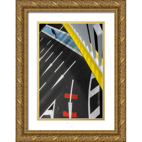 Tricolor Gold Ornate Wood Framed Art Print with Double Matting by Hashimoto, Tetsuya