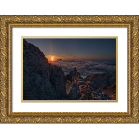 Arco En Picos Gold Ornate Wood Framed Art Print with Double Matting by Gonzalez, Carlos