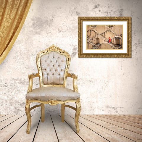 The Tale Of A Well Gold Ornate Wood Framed Art Print with Double Matting by Yu Wu, Irene