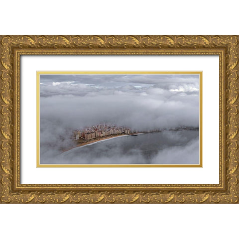 From The Other Dimension Gold Ornate Wood Framed Art Print with Double Matting by Quiros, Jorge