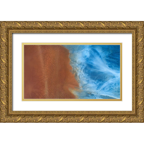 Clash Gold Ornate Wood Framed Art Print with Double Matting by Xu, Mei