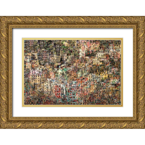 Riomaggiore Gold Ornate Wood Framed Art Print with Double Matting by Hawerkamp, Hans-Wolfgang