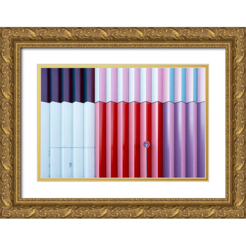 Colorful Gold Ornate Wood Framed Art Print with Double Matting by iso66