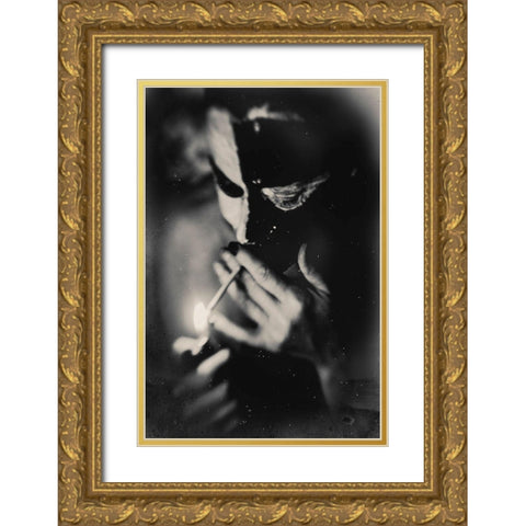 Untitled Gold Ornate Wood Framed Art Print with Double Matting by Bousca, Bogdan