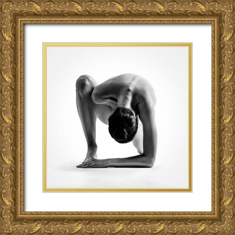 Squared Gold Ornate Wood Framed Art Print with Double Matting by Valevicius, Aurimas
