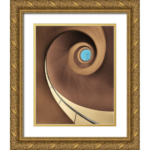 Concrete Shapes Gold Ornate Wood Framed Art Print with Double Matting by Buczkowski, Tomasz
