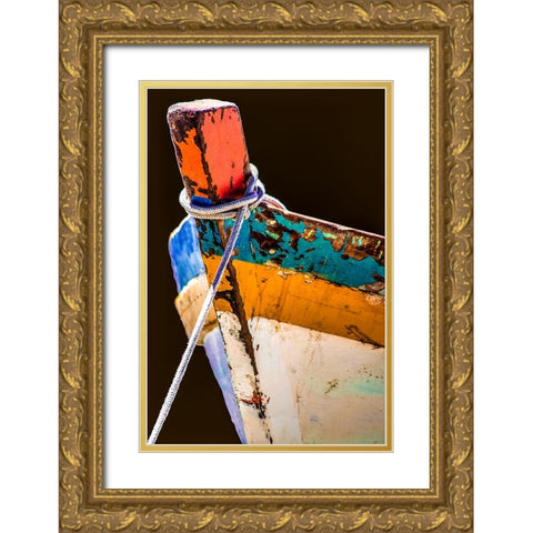 Boat - Xlix Gold Ornate Wood Framed Art Print with Double Matting by Wood, Carlos